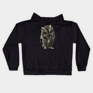 Disapproving Owl Close-up Pic Kids Hoodie